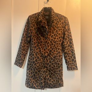Express Animal Print Overcoat